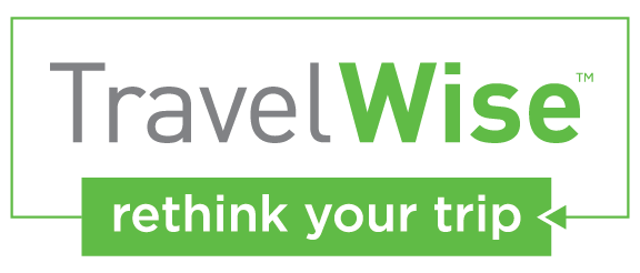 TravelWise logo with slogan "rethink your trip"