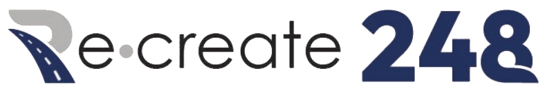 Re-create 248 logo with road icon on the “R”.